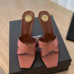 Saint Laurent Women's Opyum Mules In Satin Crepe
