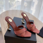 Saint Laurent Women's Opyum Mules In Satin Crepe
