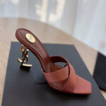 Saint Laurent Women's Opyum Mules In Satin Crepe