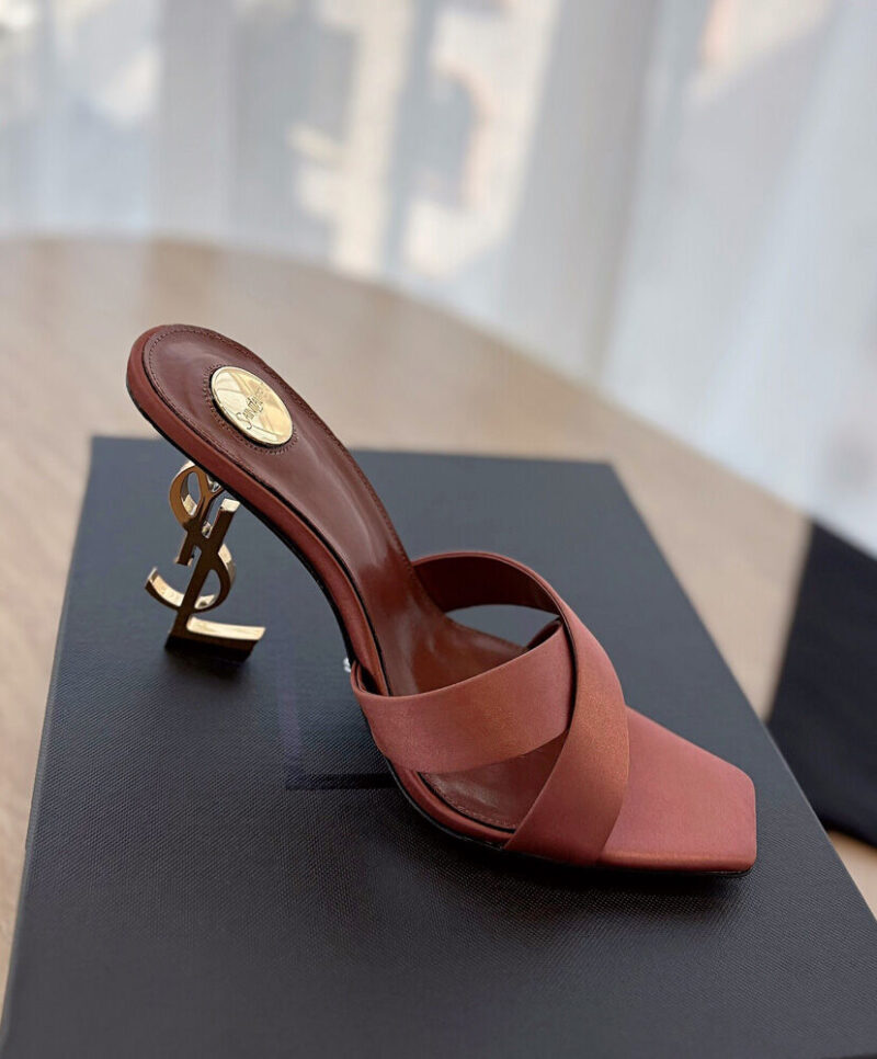 Saint Laurent Women's Opyum Mules In Satin Crepe