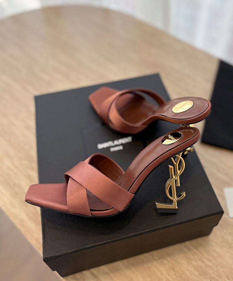 Saint Laurent Women's Opyum Mules In Satin Crepe