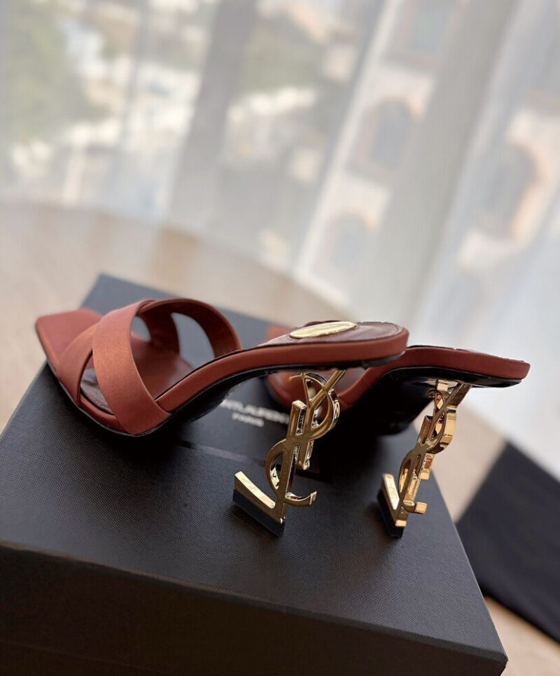 Saint Laurent Women's Opyum Mules In Satin Crepe