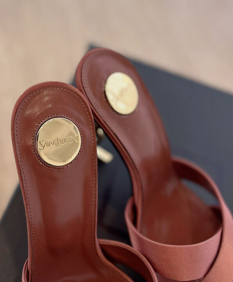Saint Laurent Women's Opyum Mules In Satin Crepe