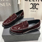 Saint Laurent Women's Le Loafer Penny Slippers In Glazed Leather Mauve
