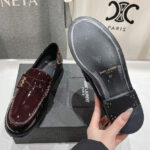Saint Laurent Women's Le Loafer Penny Slippers In Glazed Leather Mauve