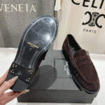 Saint Laurent Women's Le Loafer Penny Slippers In Suede Mauve