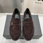 Saint Laurent Women's Le Loafer Penny Slippers In Suede Mauve