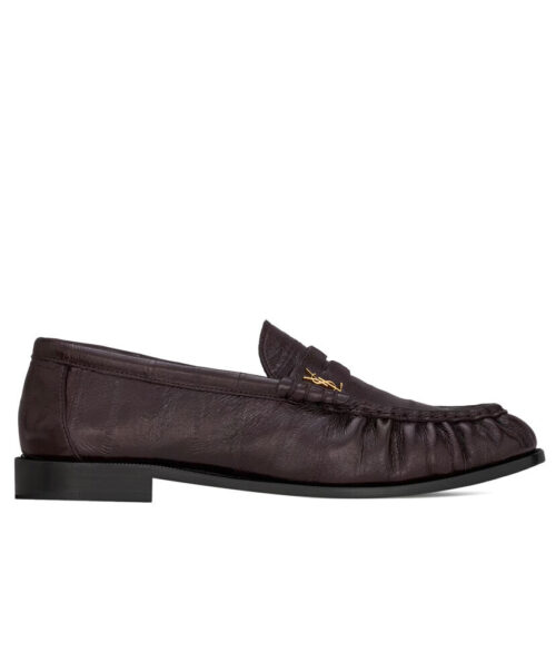 Saint Laurent Women's Le Loafer Penny Slippers In Eel Mauve