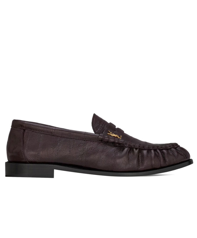 Saint Laurent Women's Le Loafer Penny Slippers In Eel Mauve