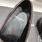 Saint Laurent Women's Le Loafer Penny Slippers In Eel Mauve