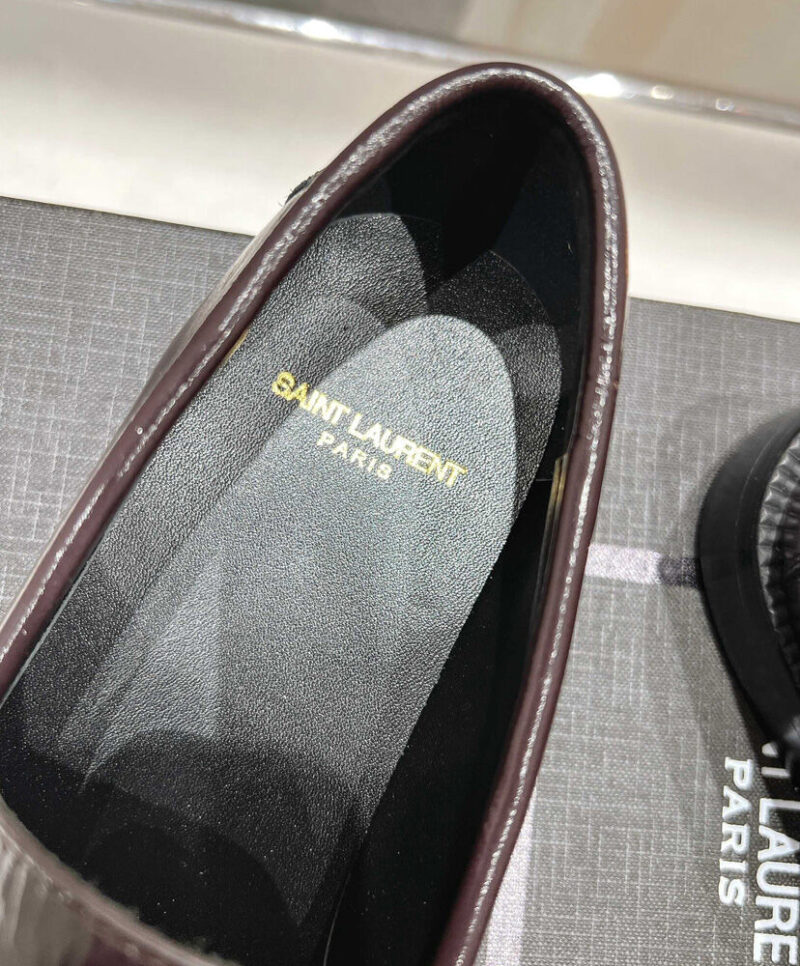 Saint Laurent Women's Le Loafer Penny Slippers In Eel Mauve