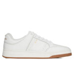 Saint Laurent Unisex Sl/61 Low-Top Sneakers In Smooth And Grained Leather White