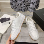 Saint Laurent Unisex Sl/61 Low-Top Sneakers In Smooth And Grained Leather White