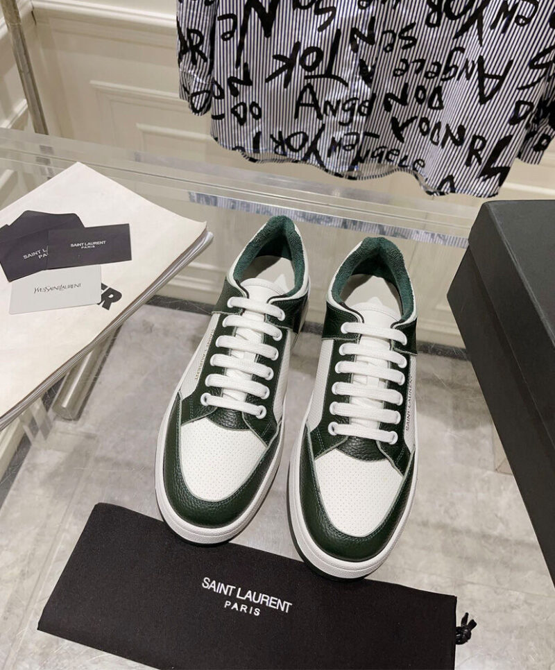 Saint Laurent Unisex Sl/61 Sneakers In Perforated Leather