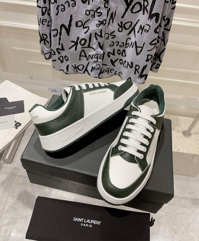 Saint Laurent Unisex Sl/61 Sneakers In Perforated Leather
