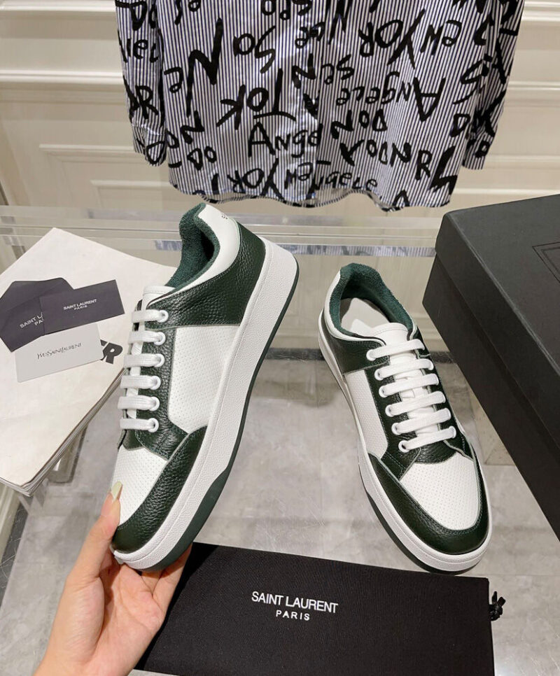 Saint Laurent Unisex Sl/61 Sneakers In Perforated Leather