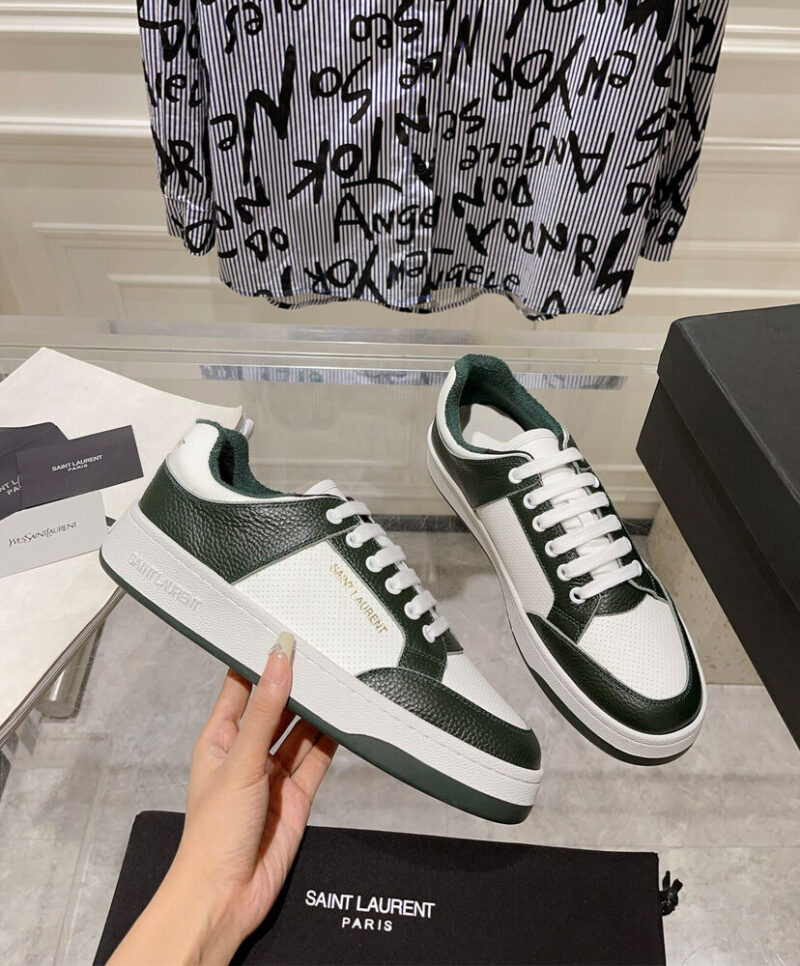 Saint Laurent Unisex Sl/61 Sneakers In Perforated Leather