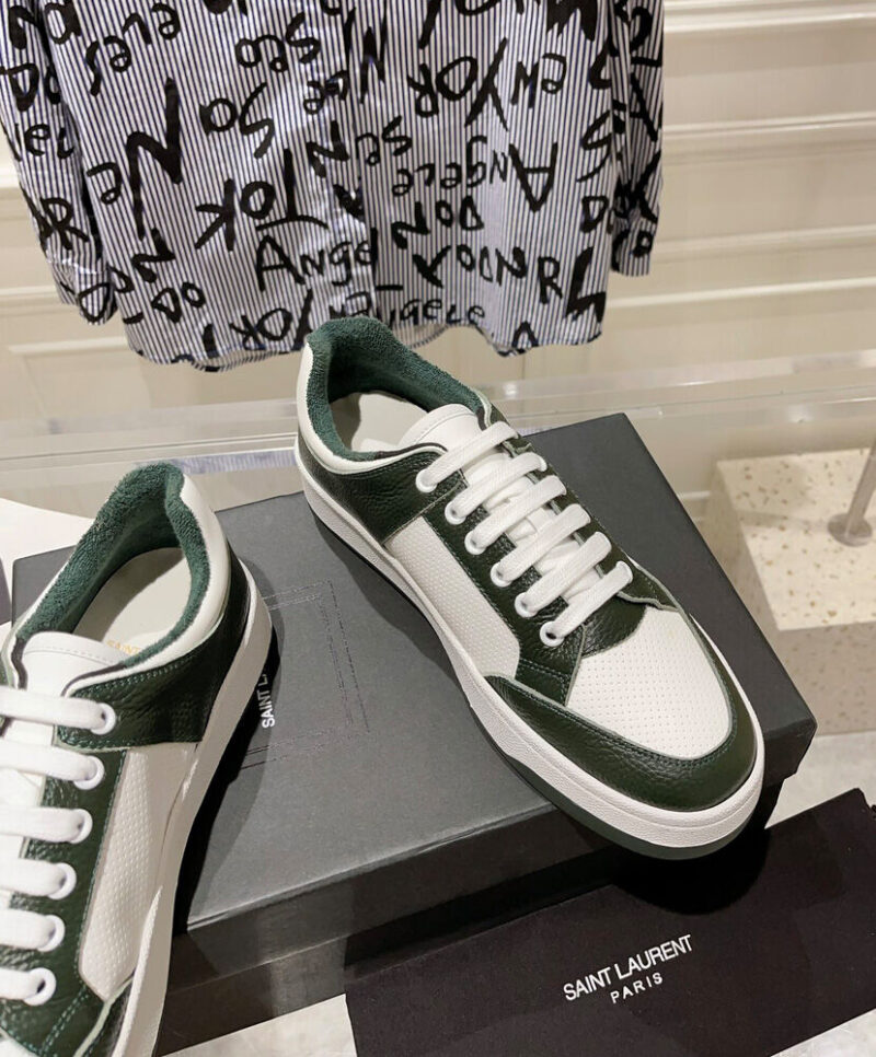 Saint Laurent Unisex Sl/61 Sneakers In Perforated Leather