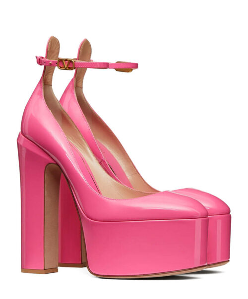 Valentino Garavani Tan-Go Platform Pump In Patent Leather 155mm