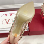 Valentino Women's Rockstud Mesh Pump With Crystals And Straps 100MM