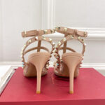 Valentino Women's Rockstud Mesh Pump With Crystals And Straps 100MM