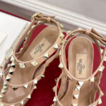 Valentino Women's Rockstud Mesh Pump With Crystals And Straps 100MM