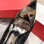 Valentino Women's One Stud Patent Leather Pump 100 MM Black