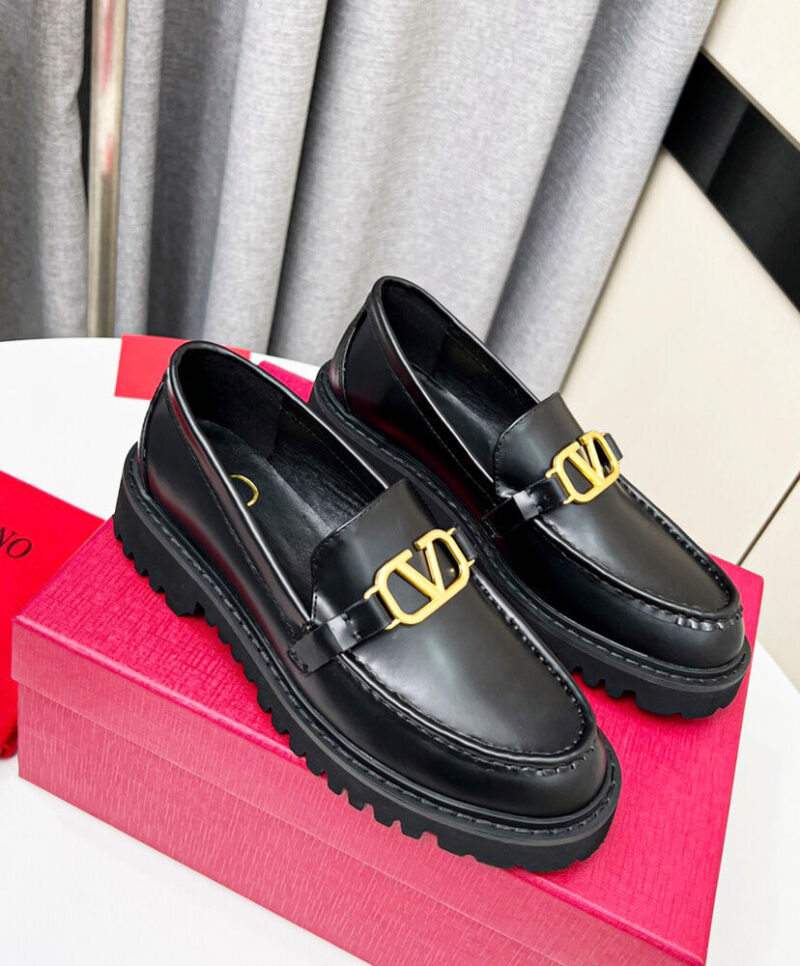 Valentino Women's Vlogo Signature Calfskin Loafer Black