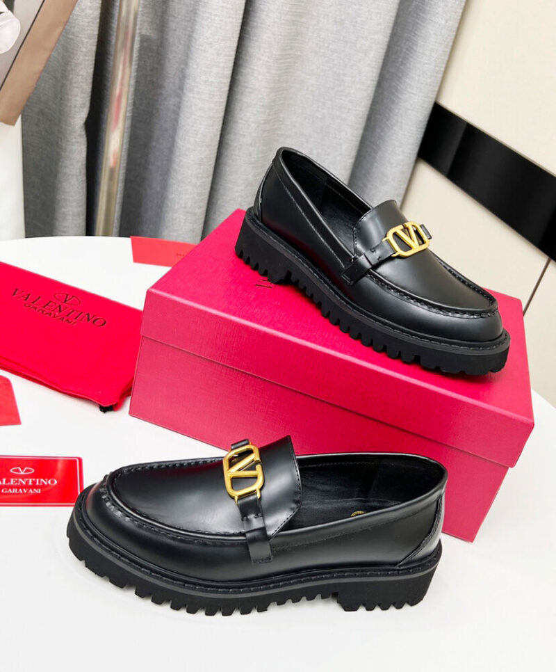 Valentino Women's Vlogo Signature Calfskin Loafer Black