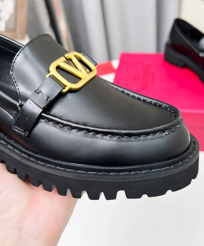 Valentino Women's Vlogo Signature Calfskin Loafer Black