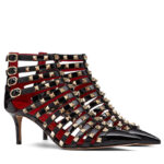 Valentino Women's Rockstud Alcove Patent-Leather Boot 60 MM Black