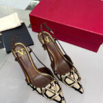 Valentino Women's Vlogo Signature Slingback Pump In Toile Iconographe 80MM