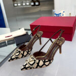 Valentino Women's Vlogo Signature Slingback Pump In Toile Iconographe 80MM