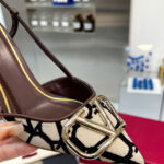 Valentino Women's Vlogo Signature Slingback Pump In Toile Iconographe 80MM