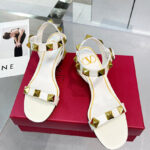 Valentino Women's Roman Stud Calfskin Sandal 60 MM