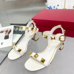Valentino Women's Roman Stud Calfskin Sandal 60 MM